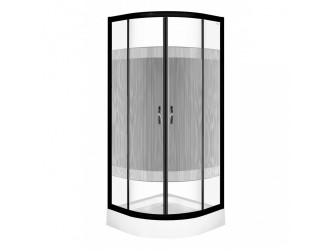 Xenia Duo Black 80 Íves zuhanykabin zuhanytálcával