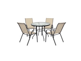 Tanger 4+1 kerti bútor garnitúra szett bézs