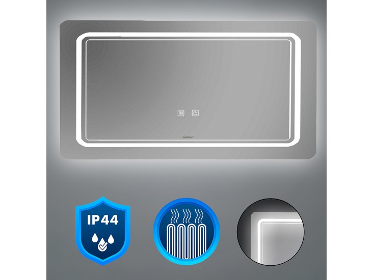 Vid tükör led világítással 120x60 cm