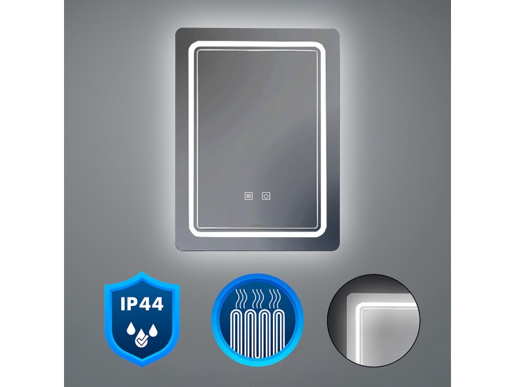 Vid tükör led világítással 60x80 cm