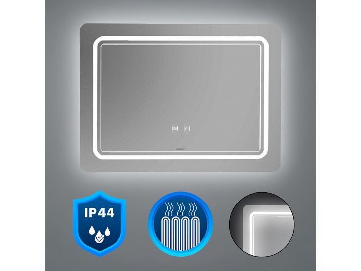 Vid tükör led világítással 80x60 cm